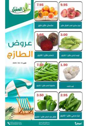 Monday offers In Aqial Markets Hafar Al Batin